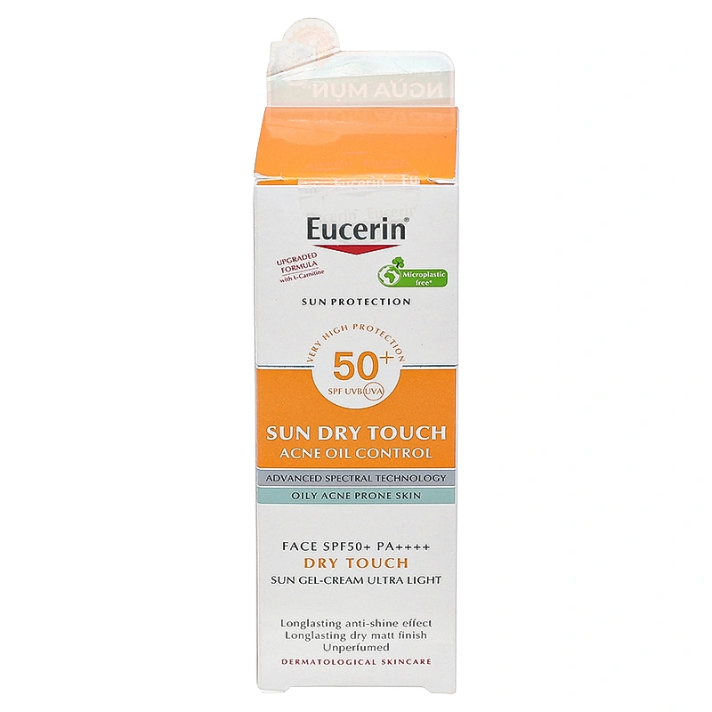 Kem chống nắng Eucerin Sun Dry Touch Acne Oil Control Face SPF 50+/PA++++ cho da nhờn mụn chai 50ml - 4